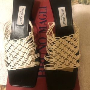 Bruno Magli white sandals size 7